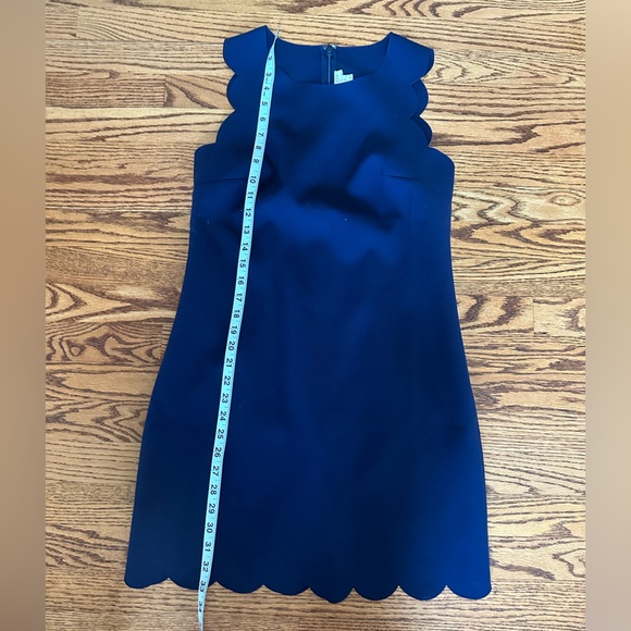 NWT J. CREW Women’s Scalloped Navy Dress - Picture 6 of 10